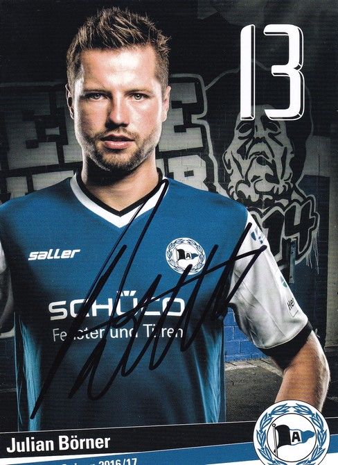 Autogramm Fussball | DSC Arminia Bielefeld | 2016 | Julian BÖRNER