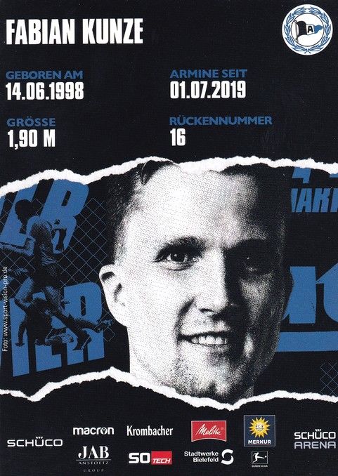 Autogramm Fussball | DSC Arminia Bielefeld | 2021 | Fabian KUNZE