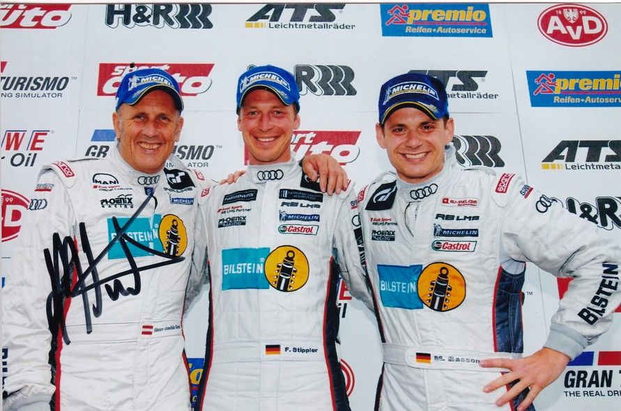 Autogramm Tourenwagen | Hans-Joachim STUCK | 2010 Foto (Gruppenbild Audi R8 Team)