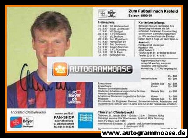 Autogramm Fussball | KFC Uerdingen 05 | 1990 | Thorsten CHMIELEWSKI