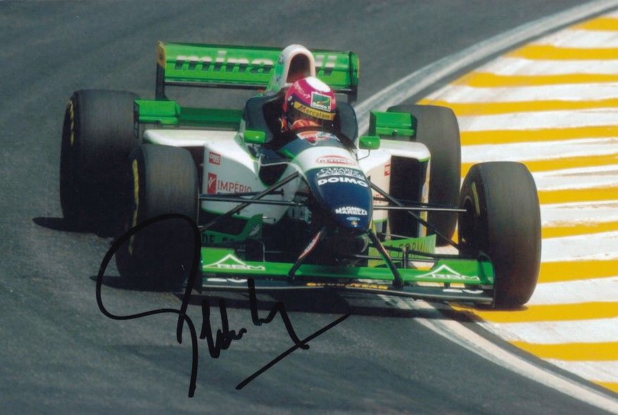 Autogramm Formel 1 | Pedro LAMY | 1996 Foto (Rennszene Color Minardi)
