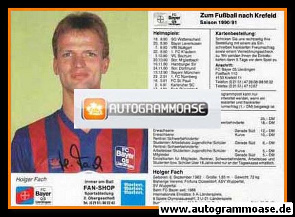 Autogramm Fussball | KFC Uerdingen 05 | 1990 | Holger FACH