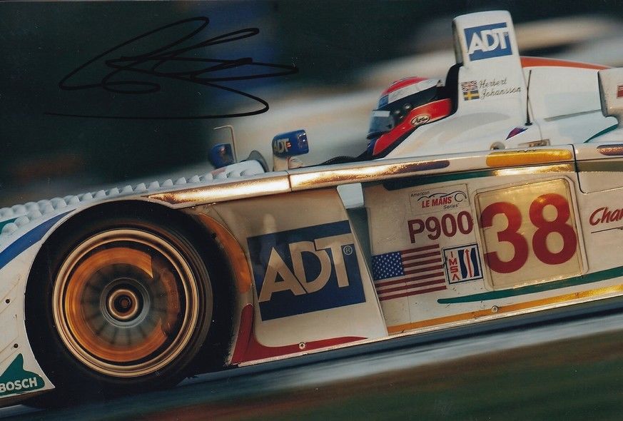 Autogramm Formel 1 | Johnny HERBERT | 2000er Foto (Rennszene Color Audi R8)