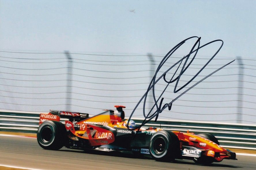 Autogramm Formel 1 | Adrian SUTIL | 2007 Foto (Rennszene Color Spyker F8)