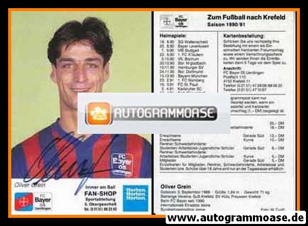Autogramm Fussball | KFC Uerdingen 05 | 1990 | Oliver GREIN