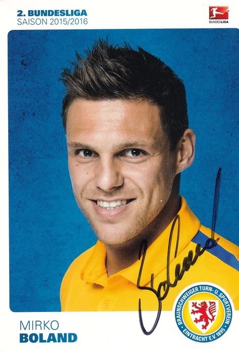 Autogramm Fussball | Eintracht Braunschweig | 2015 | Mirko BOLAND