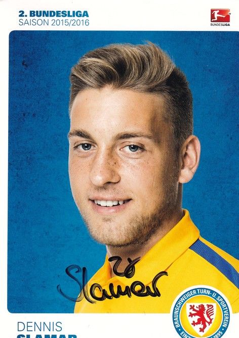 Autogramm Fussball | Eintracht Braunschweig | 2015 | Dennis SLAMAR