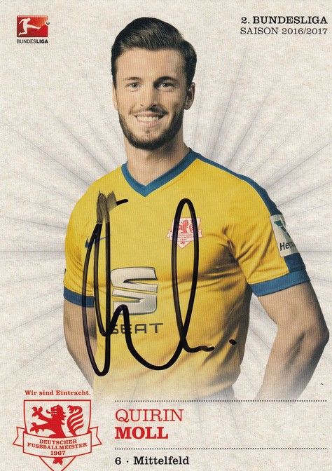 Autogramm Fussball | Eintracht Braunschweig | 2016 | Quirin MOLL