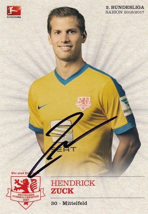 Autogramm Fussball | Eintracht Braunschweig | 2016 | Hendrick ZUCK 