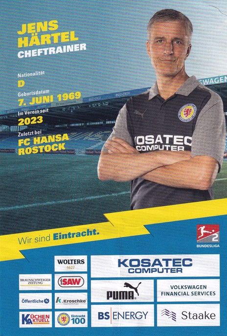 Autogramm Fussball | Eintracht Braunschweig | 2023 | Jens HÄRTEL
