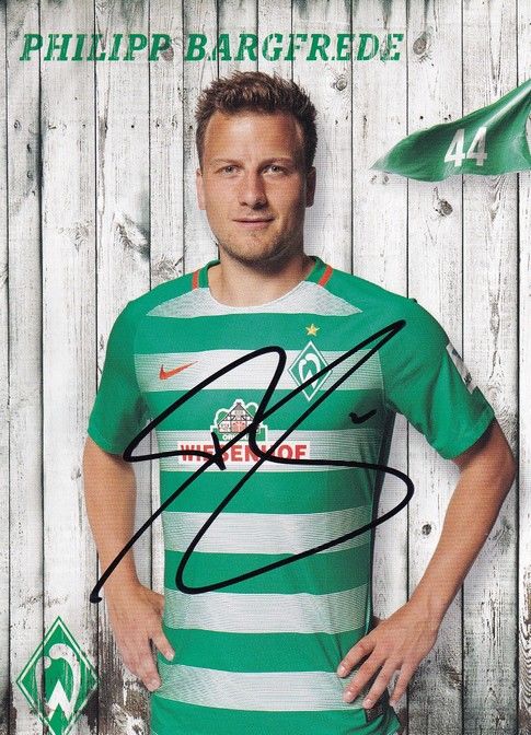 Autogramm Fussball | SV Werder Bremen | 2016 | Philipp BARGFREDE