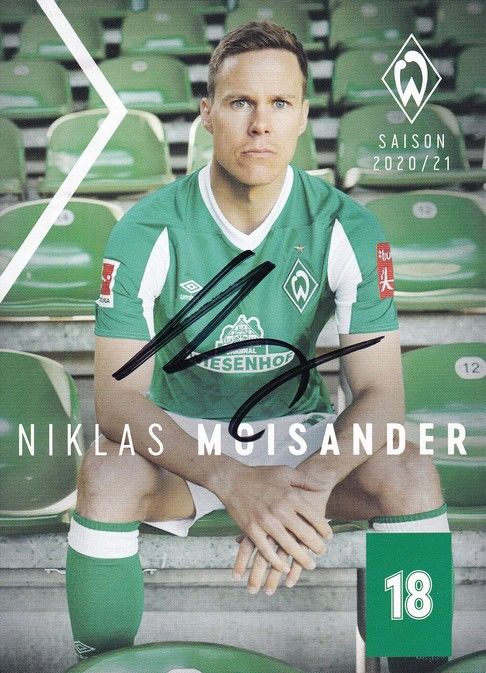 Autogramm Fussball | SV Werder Bremen | 2020 | Niklas MOISANDER