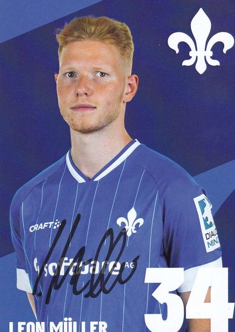 Autogramm Fussball | SV Darmstadt 98 | 2021 | Leon MÜLLER