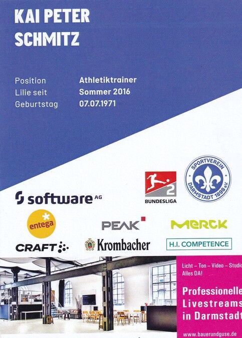 Autogramm Fussball | SV Darmstadt 98 | 2021 | Kai Peter SCHMITZ