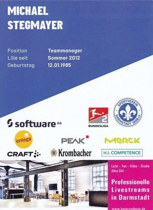 Autogramm Fussball | SV Darmstadt 98 | 2021 | Michael STEGMAYER