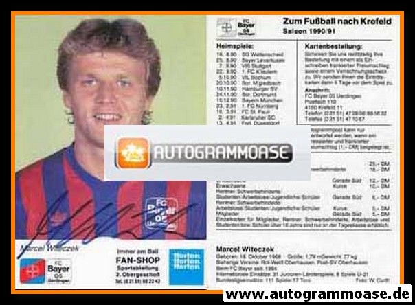 Autogramm Fussball | KFC Uerdingen 05 | 1990 | Marcel WITECZEK