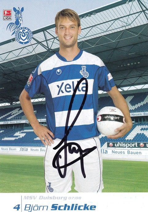 Autogramm Fussball | MSV Duisburg | 2007 | Björn SCHLICKE