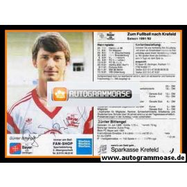 Autogramm Fussball | KFC Uerdingen 05 | 1991 | Günter BITTENGEL
