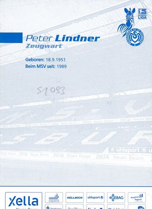 Autogramm Fussball | MSV Duisburg | 2007 | Peter LINDNER