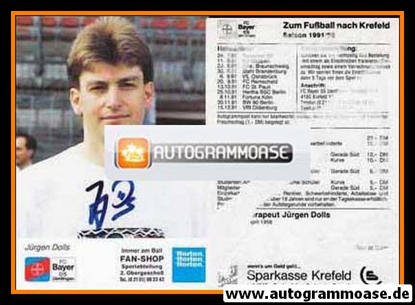Autogramm Fussball | KFC Uerdingen 05 | 1991 | Jürgen DOLLS