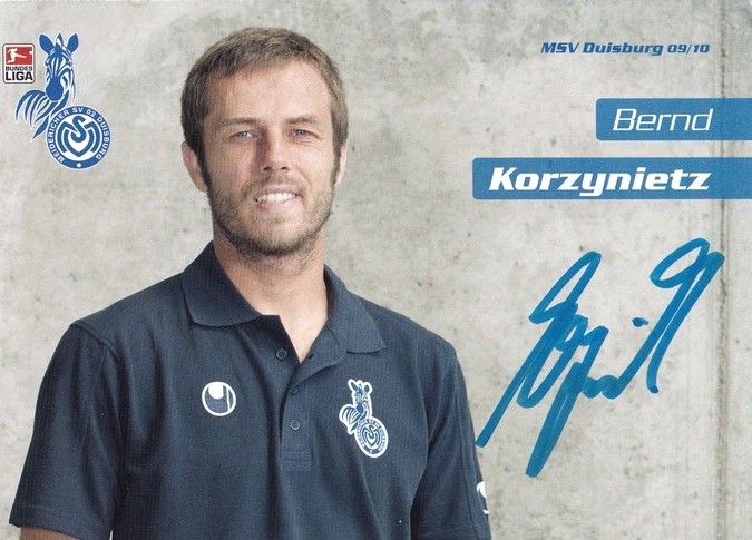 Autogramm Fussball | MSV Duisburg | 2009 | Bernd KORZYNIETZ