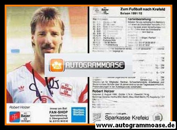 Autogramm Fussball | KFC Uerdingen 05 | 1991 | Robert HOLZER