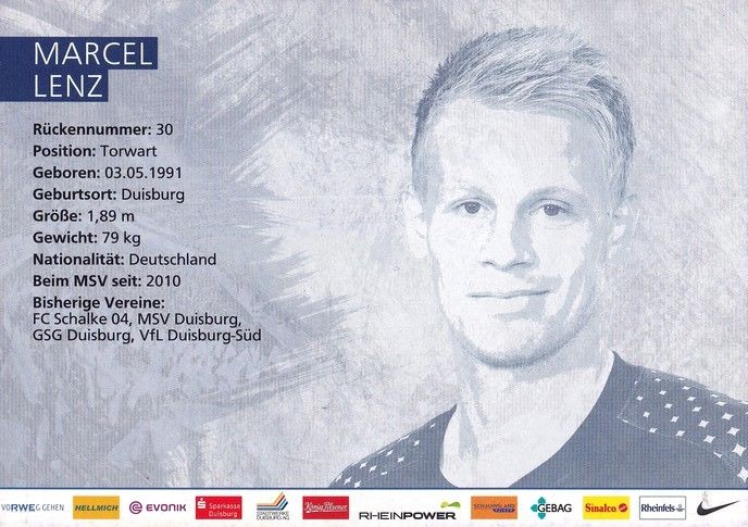 Autogramm Fussball | MSV Duisburg | 2011 | Marcel LENZ