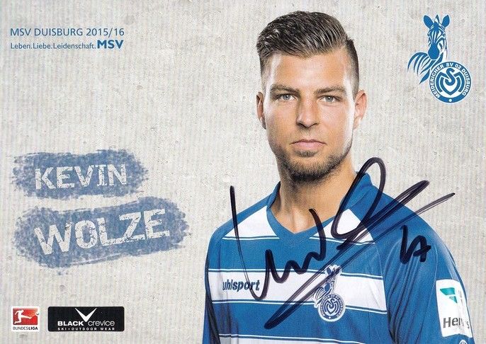 Autogramm Fussball | MSV Duisburg | 2015 | Kevin WOLZE