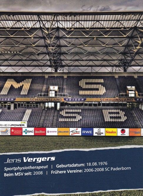 Autogramm Fussball | MSV Duisburg | 2010 | Jens VERGERS