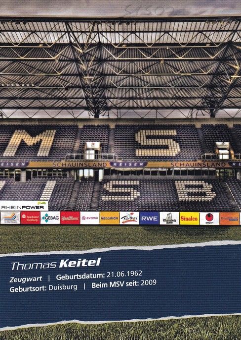 Autogramm Fussball | MSV Duisburg | 2010 | Thomas KEITEL
