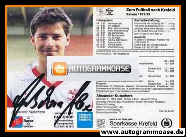 Autogramm Fussball | KFC Uerdingen 05 | 1991 | Alexander KUTSCHERA 