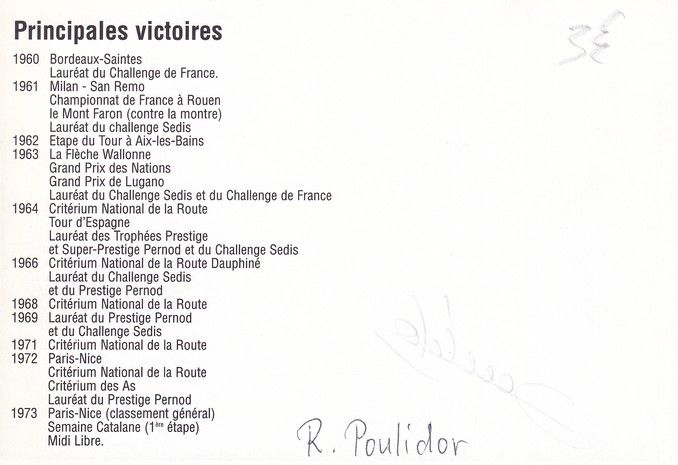 Autogramm Radsport | Raymond POULIDOR | 2000er (Collage Color) Mercier