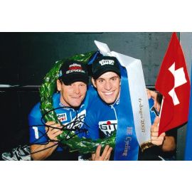 Autogramm Radsport | Bruno RISI | 2007 Foto (Portrait Color mit Marvulli)