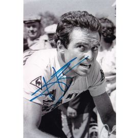 Autogramm Radsport | Bernard HINAULT | 1980er Foto (Rennszene SW 1) 5x TDF-Sieger