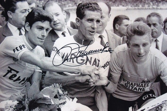 Autogramm Radsport | Federico BAHAMONTES | 1963 Foto (Gruppenbild SW) TDF