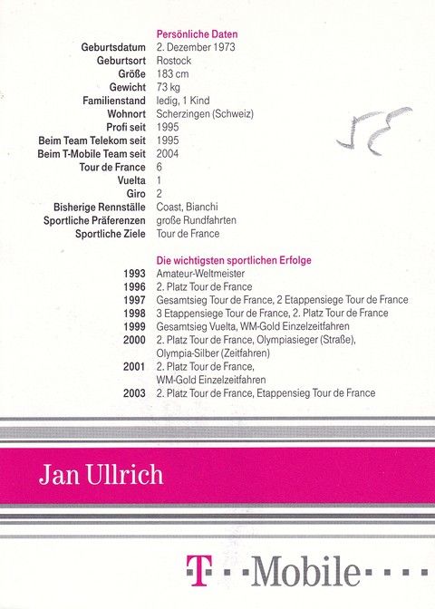 Autogramm Radsport | Jan ULLRICH | 2004 (Rennszene Color) T-Mobile