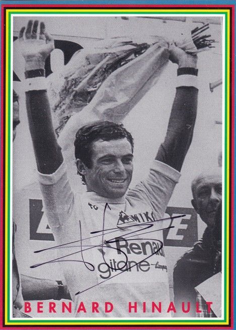Autogramm Radsport | Bernard HINAULT | 1980 (Jubelszene SW WM) 5x TDF-Sieger