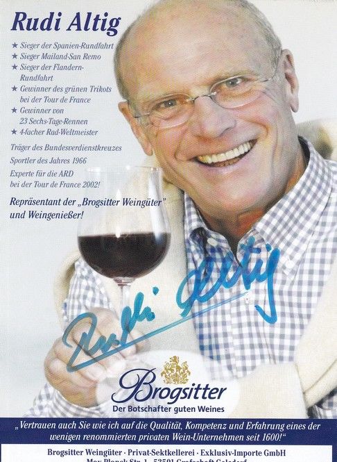 Autogramm Radsport | Rudi ALTIG | 2000er (Portrait Color) Brogsitter