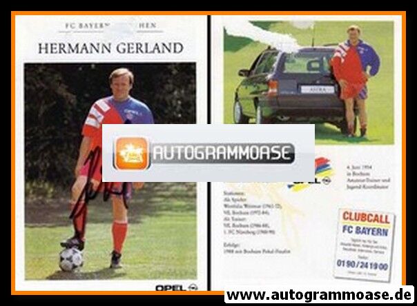 Autogramm Fussball | FC Bayern München | 1994 | Hermann GERLAND