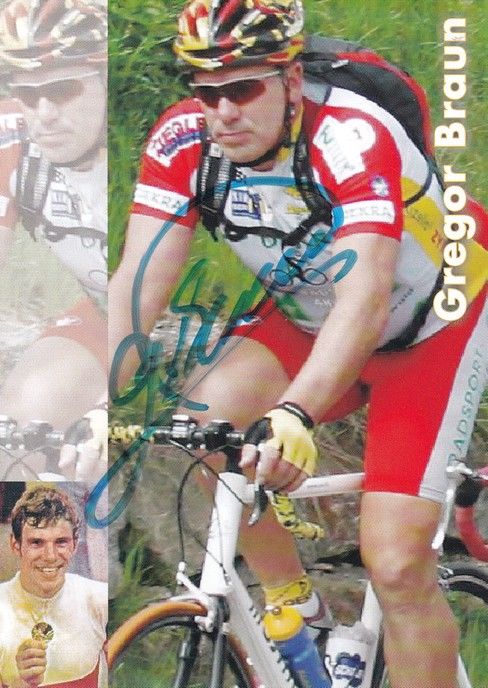 Autogramm Radsport | Gregor BRAUN | 1990er (Collage Color Dekra) OS-Gold