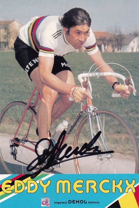 Autogramm Radsport | Eddy MERCKX | 1974 (Rennszene Color Demol) TDF
