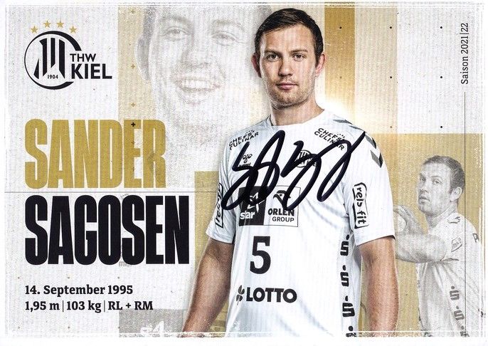 Autogramm Handball | THW Kiel | 2021 | Sander SAGOSEN
