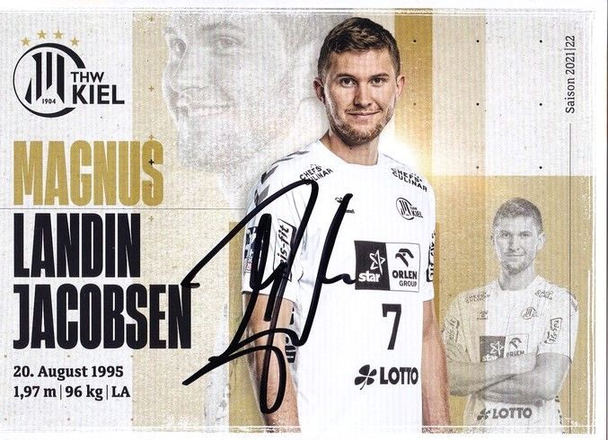 Autogramm Handball | THW Kiel | 2021 | Magnus LANDIN JACOBSEN