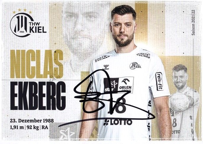 Autogramm Handball | THW Kiel | 2021 | Niclas EKBERG
