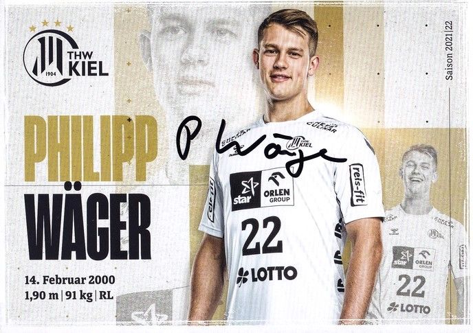 Autogramm Handball | THW Kiel | 2021 | Philipp WÄGER