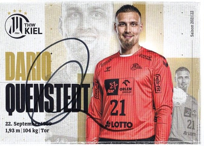 Autogramm Handball | THW Kiel | 2021 | Dario QUENSTEDT