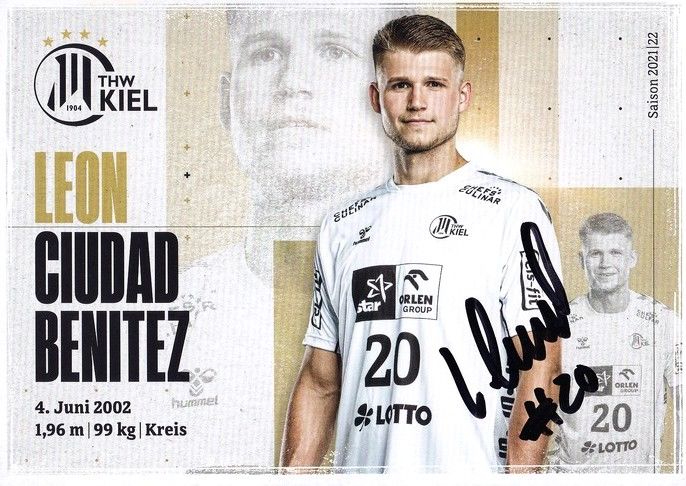 Autogramm Handball | THW Kiel | 2021 | Leon CIUDAD BENITEZ