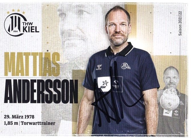 Autogramm Handball | THW Kiel | 2021 | Mattias ANDERSSON