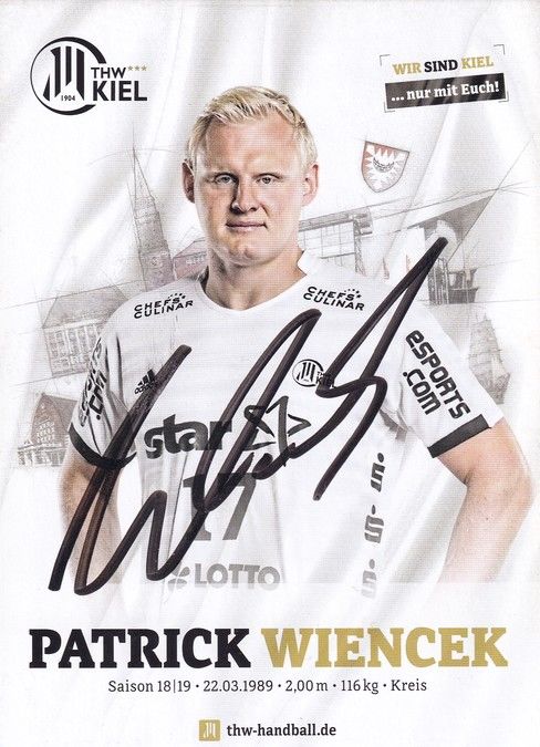 Autogramm Handball | THW Kiel | 2018 | Patrick WIENCEZ