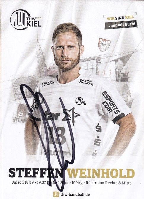 Autogramm Handball | THW Kiel | 2018 | Steffen WEINHOLD
